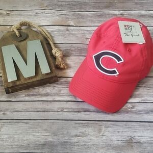The Game red ball cap with black embroidered C NWT